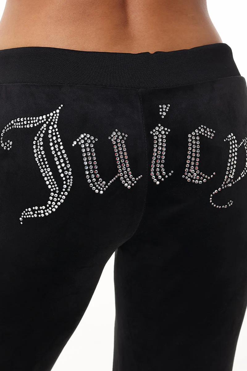 Custom Initial OG Big Bling Velour Track Pants