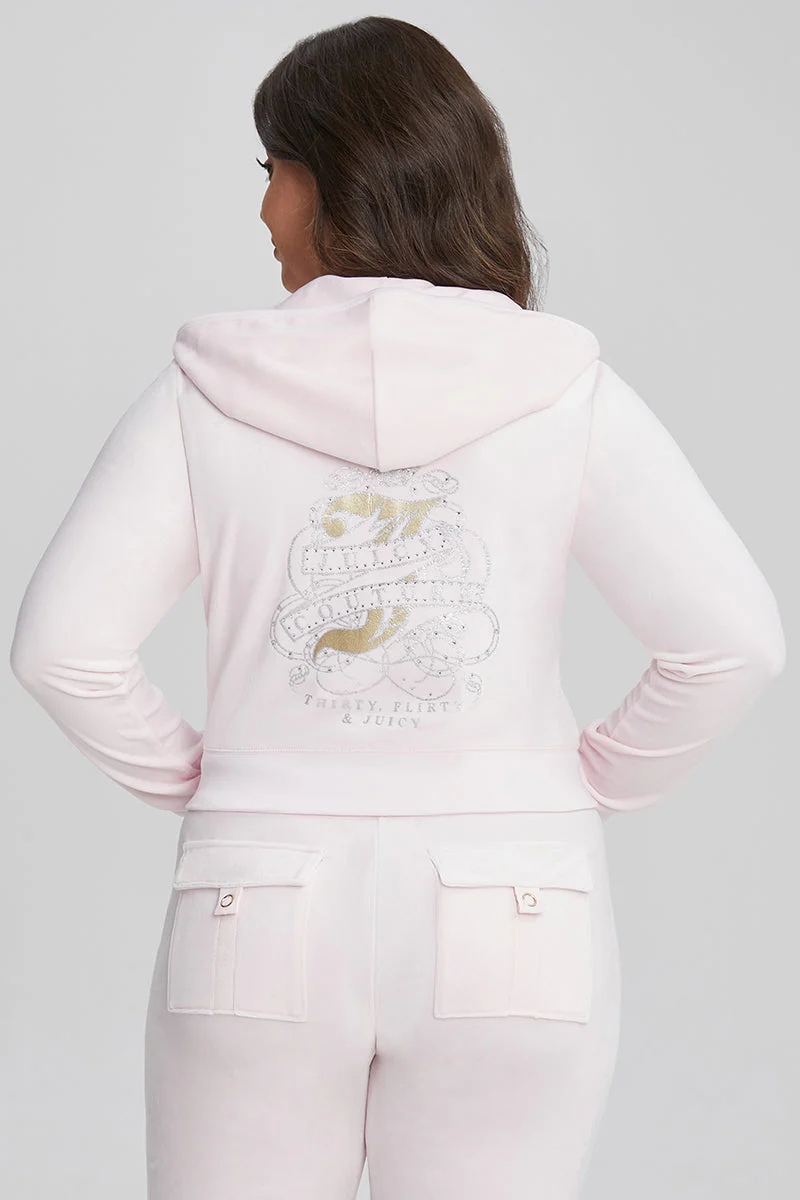 Plus-Size Thirty Flirty and Juicy Velour Hoodie