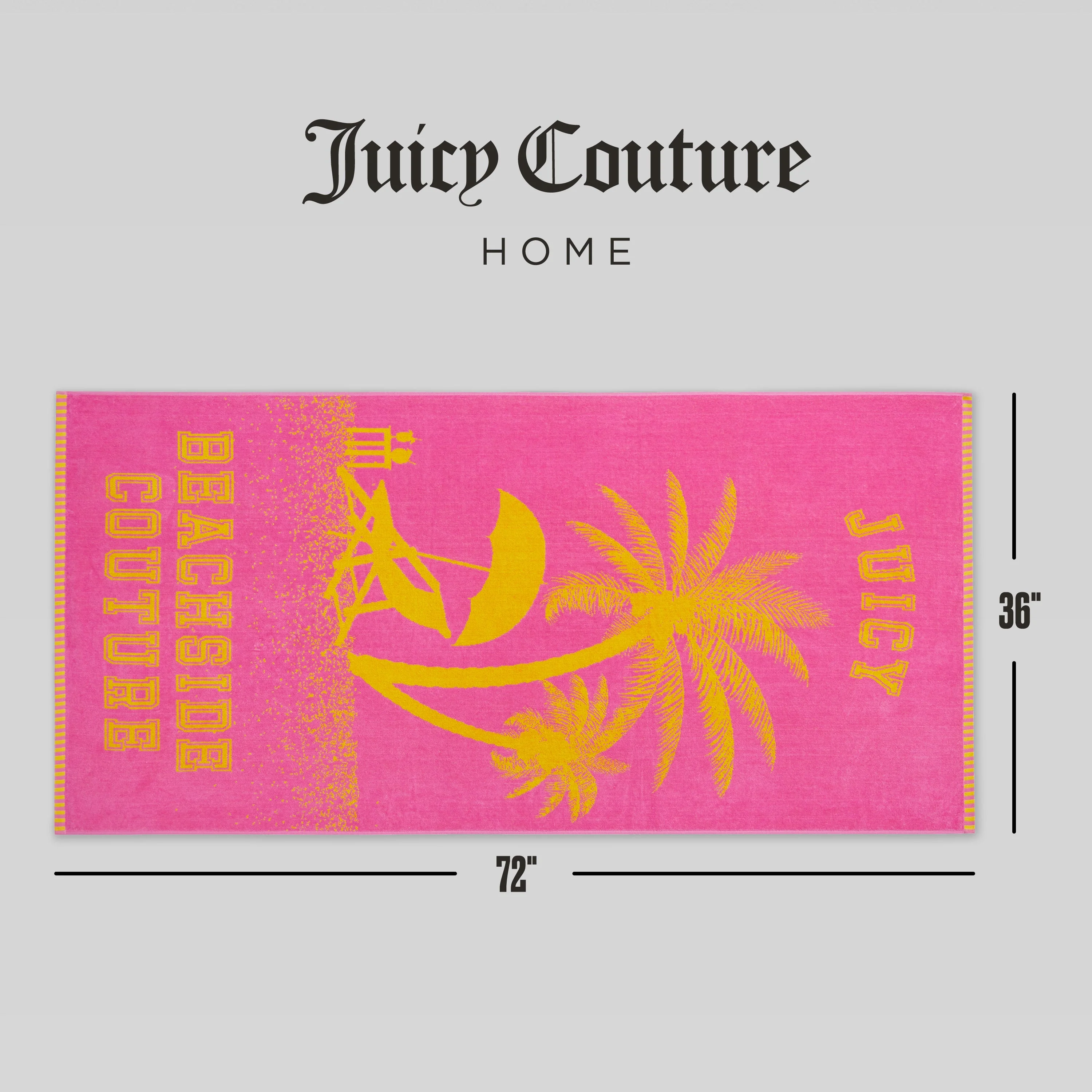 Pink Beachside Couture Cotton Beach Towel