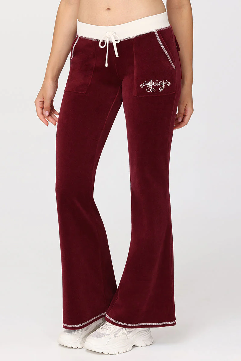 Sweetheart Cotton Velour Track Pants