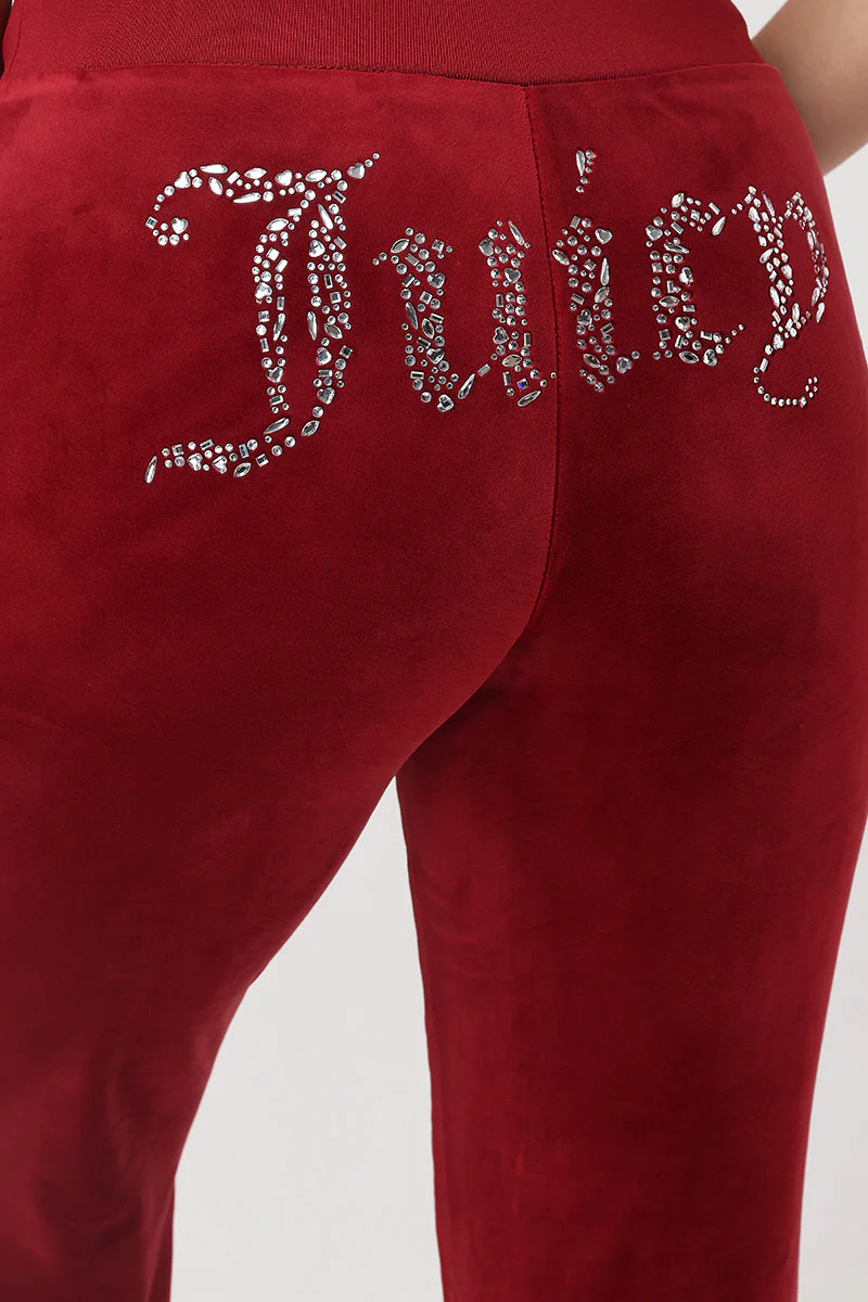 Mixed Crystals Velour Track Pants