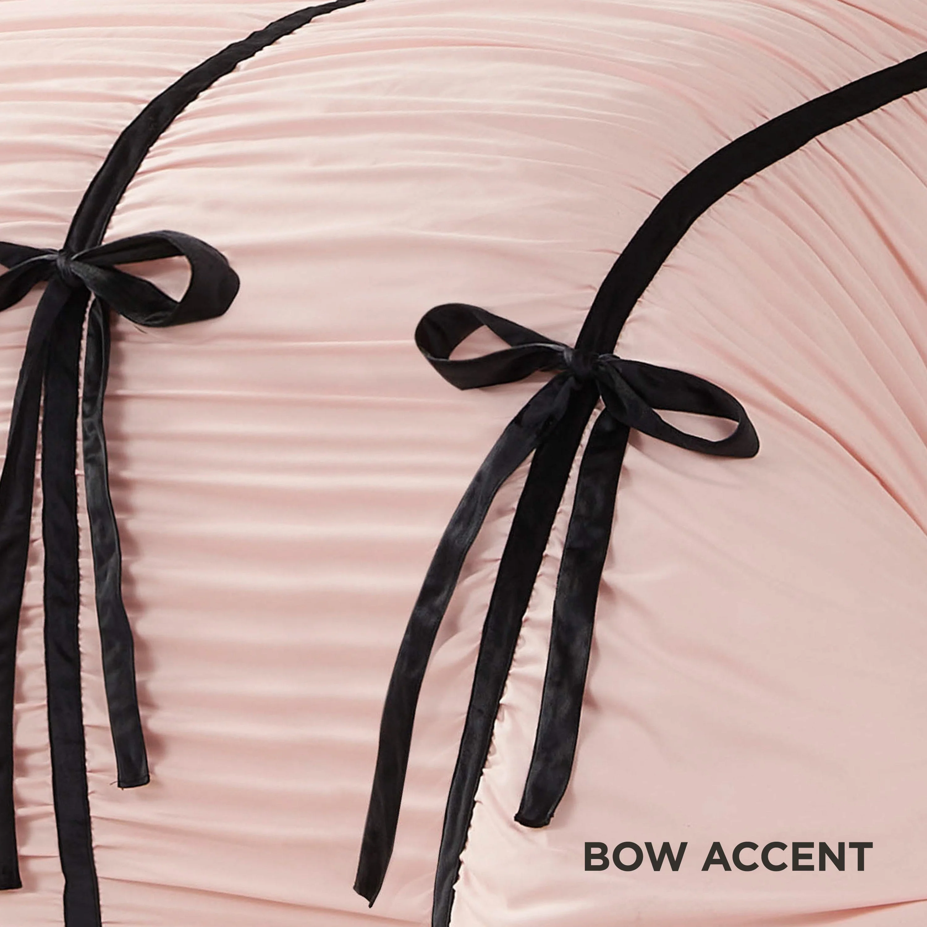 Amelie Bows Ruched Comforter Set