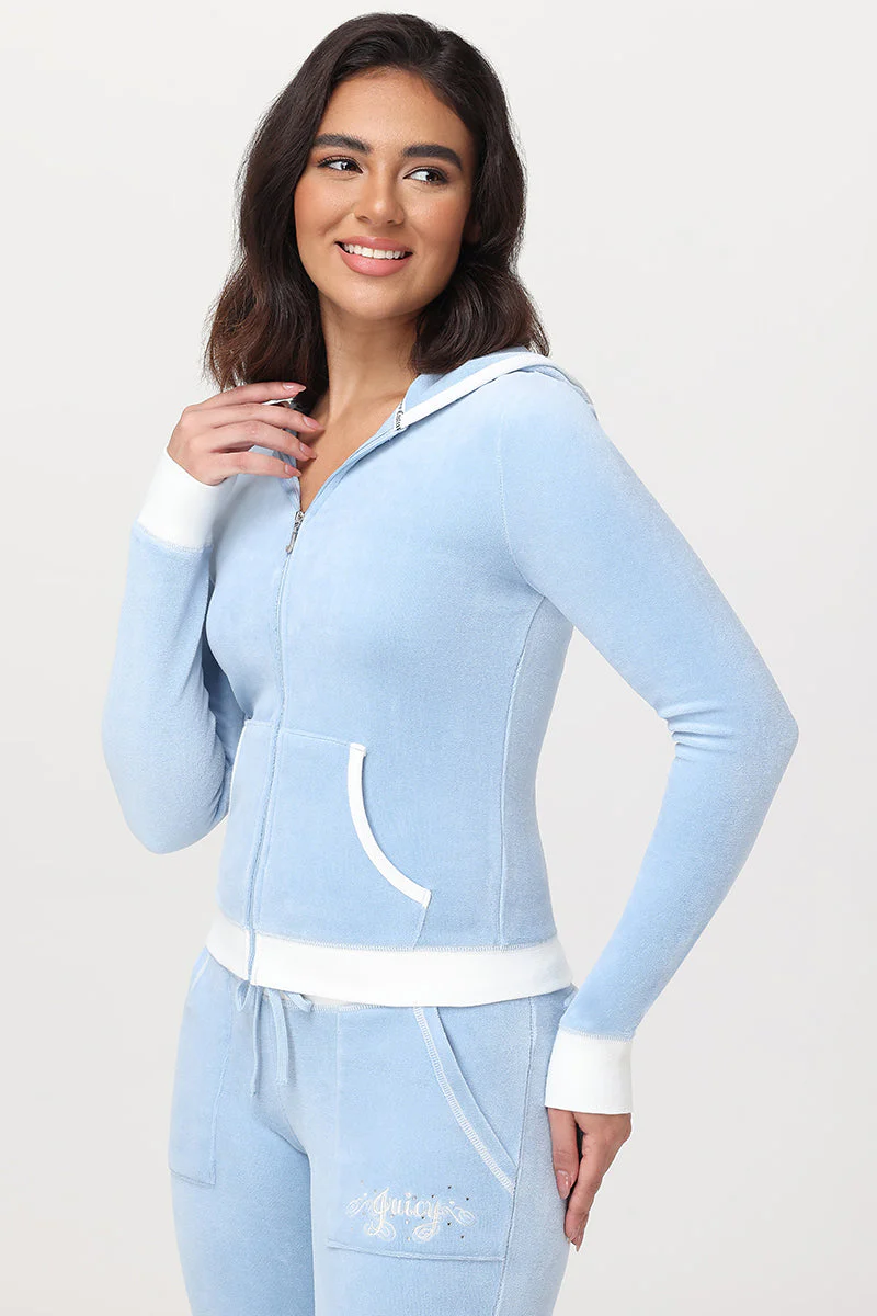 Sweetheart Cotton Velour Hoodie