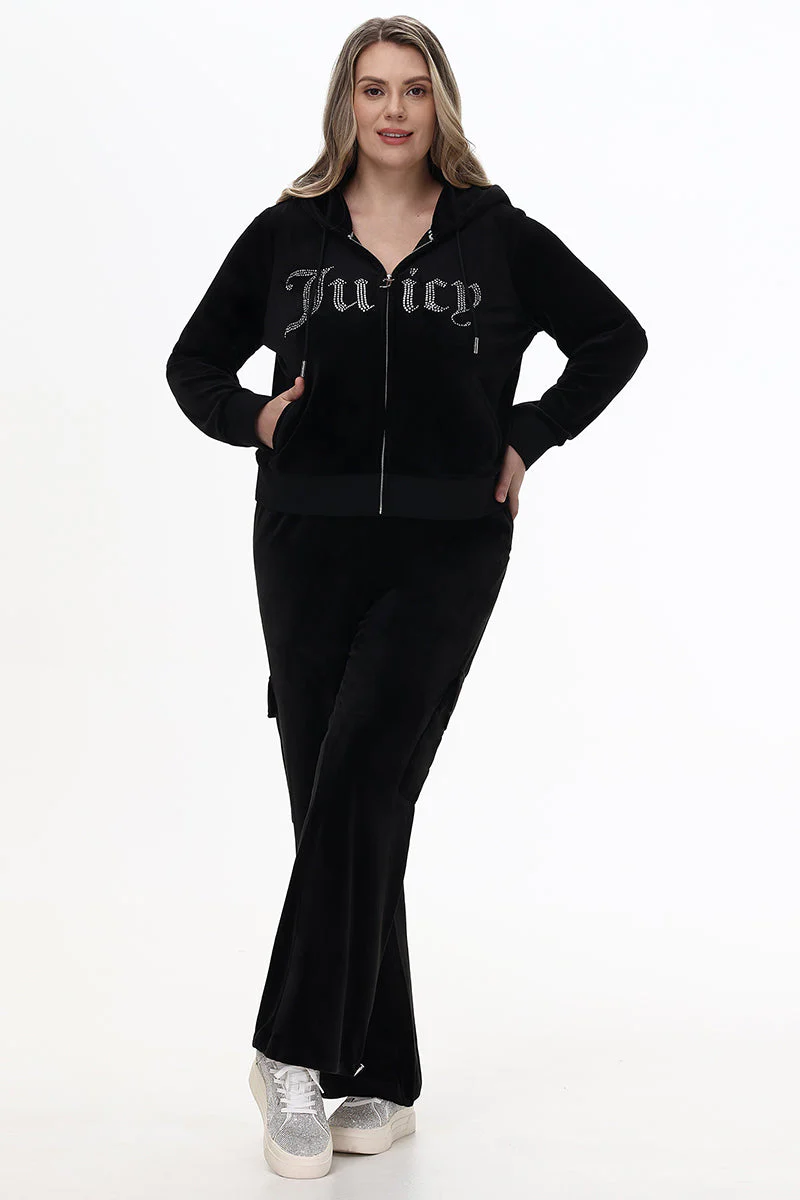 Plus-Size Front Bling Hoodie
