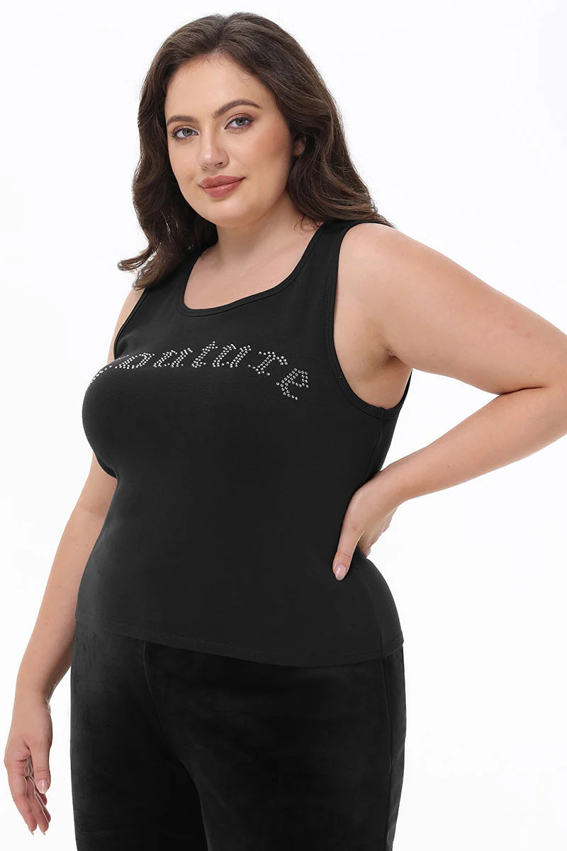 Plus-Size Big Bling Couture Tank Top