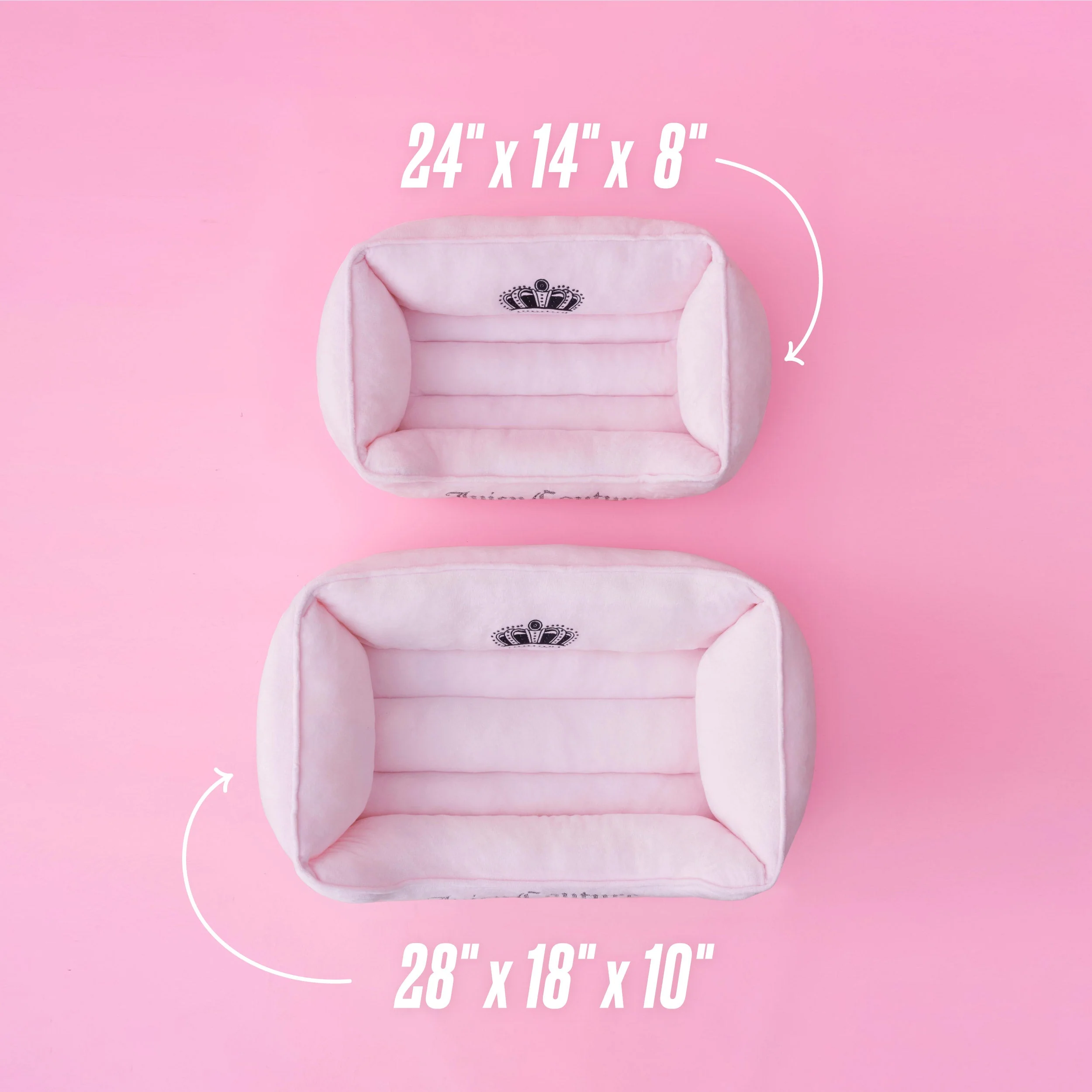 Crown Bling Black Pet Bed