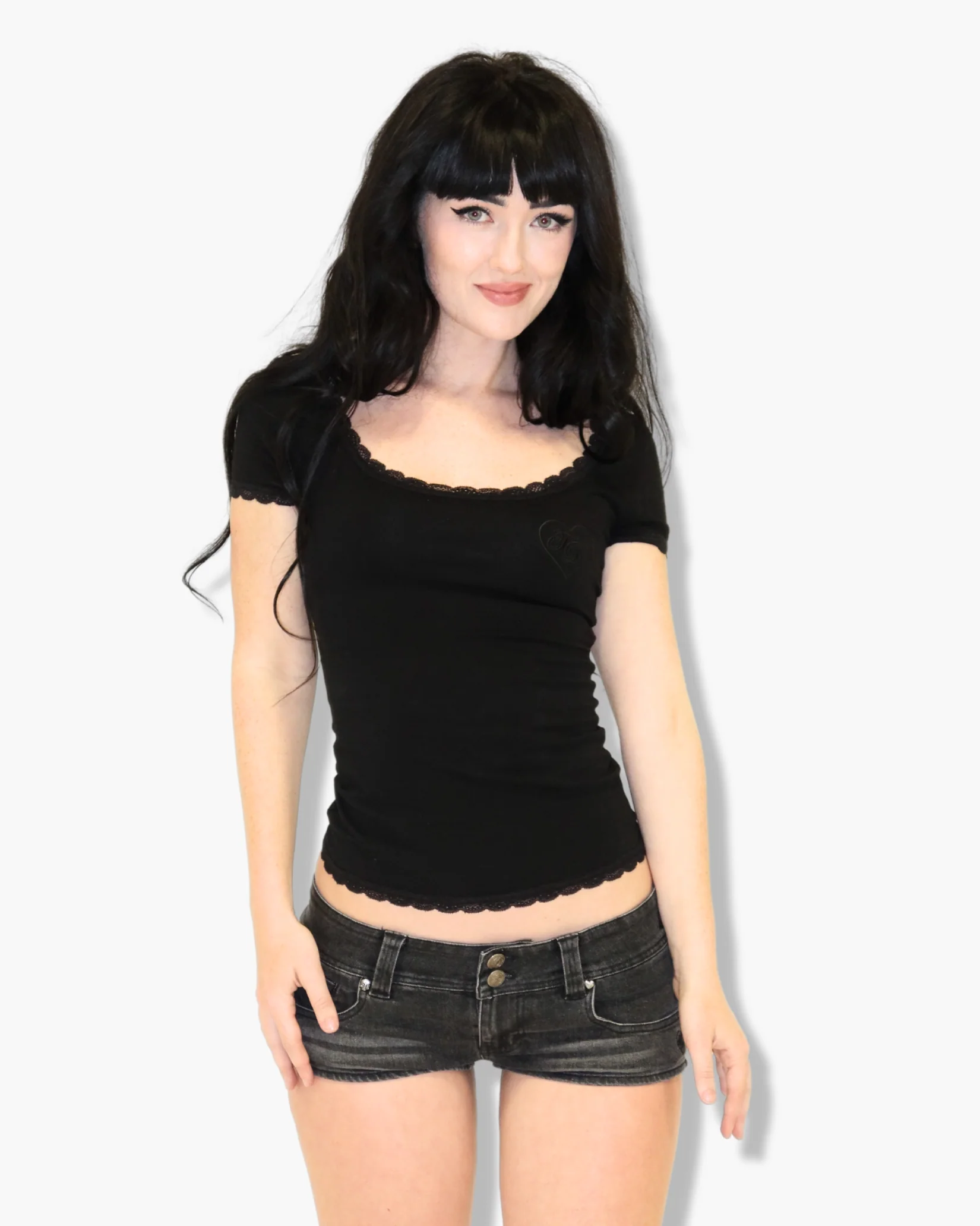 First Edition Denim Micro Shorts - Black