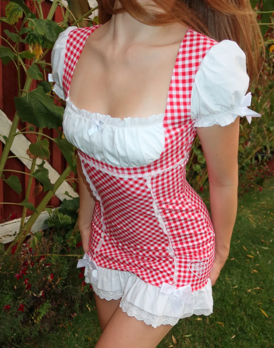 Cherry Doll Milkmaid Dress