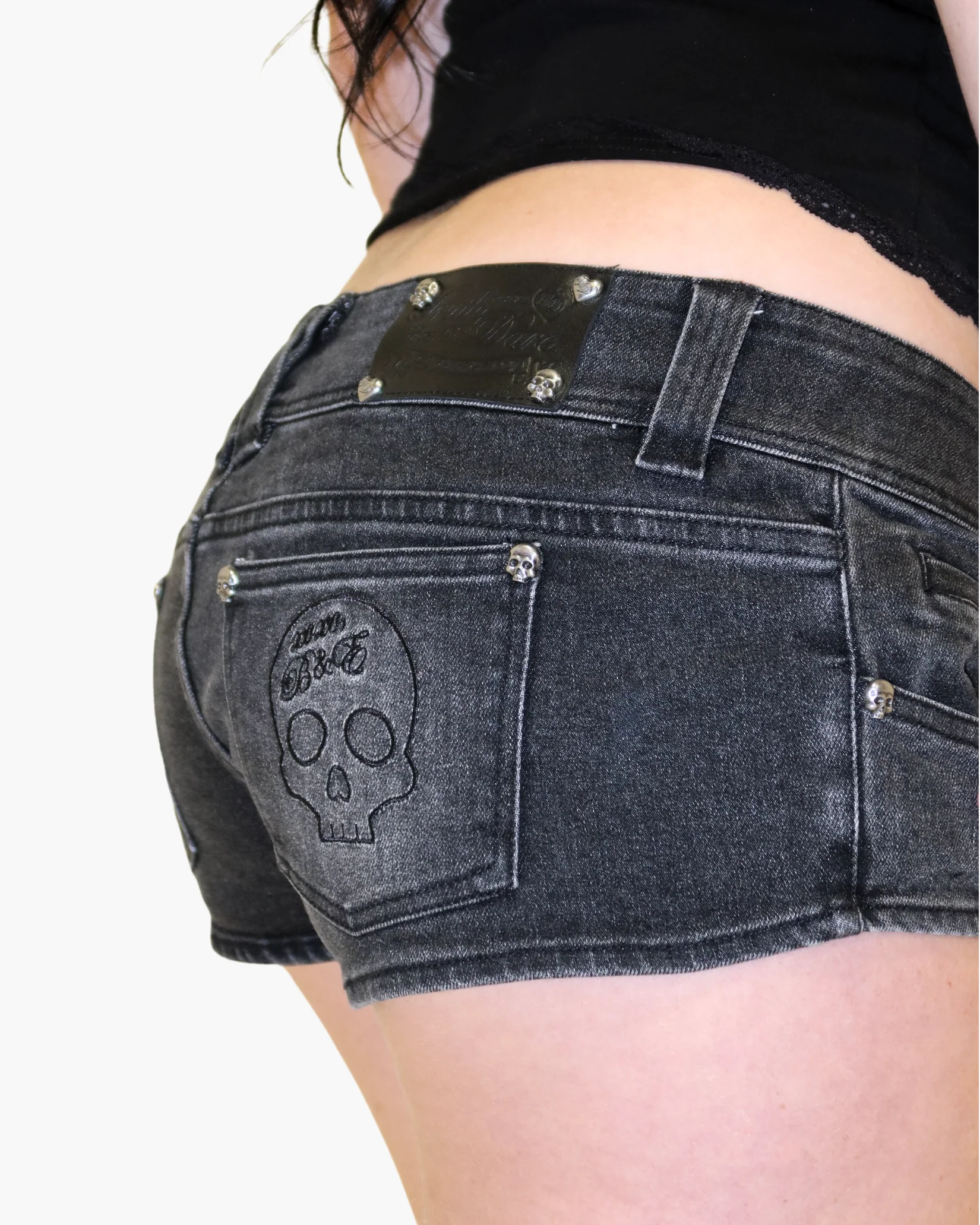 First Edition Denim Micro Shorts - Black