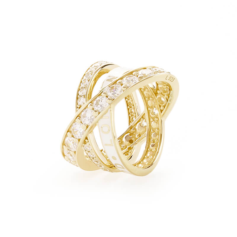 3 Colors Crossed Ring