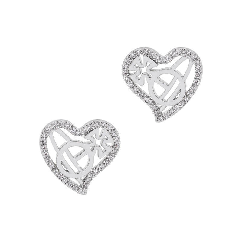 2 Colors Love Saturn Diamond Earrings