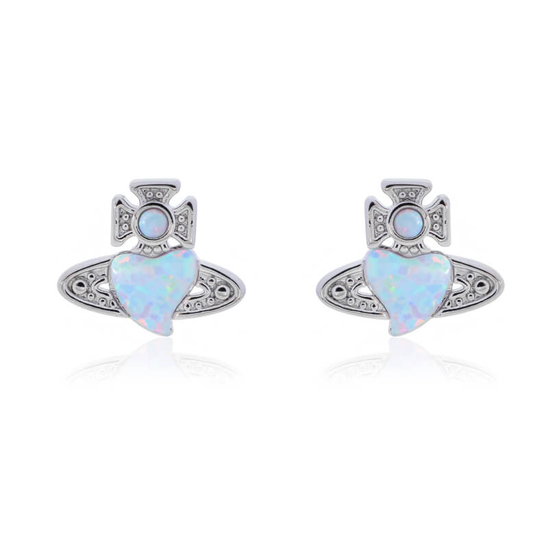 3 Colors CISSY Natural Opal Heart Earrings