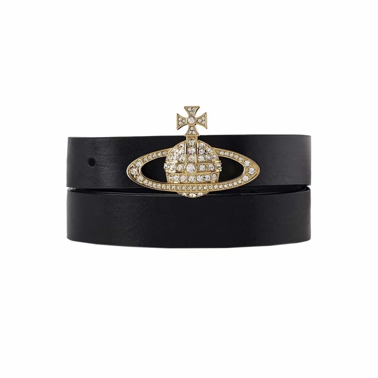 2 Colors Leather Full Diamond Saturn Belt