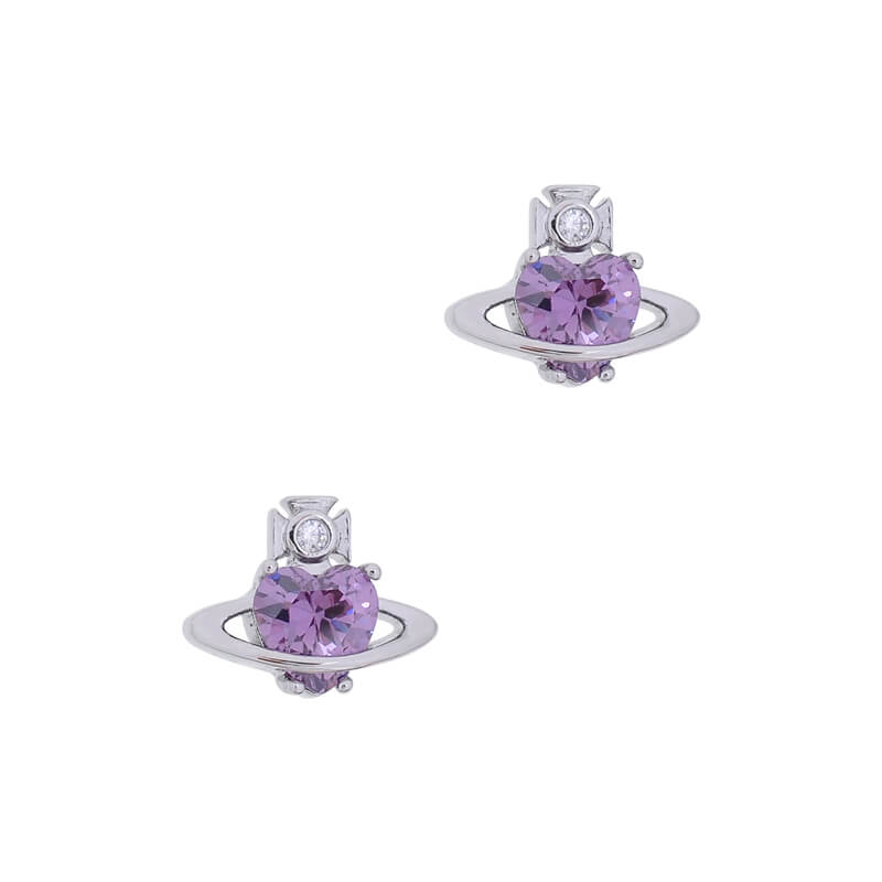 2 Colors LEONOR Mini Heart Zirconia Earrings
