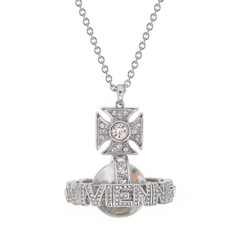 2 Colors PAISLEY ORB Letter Necklace