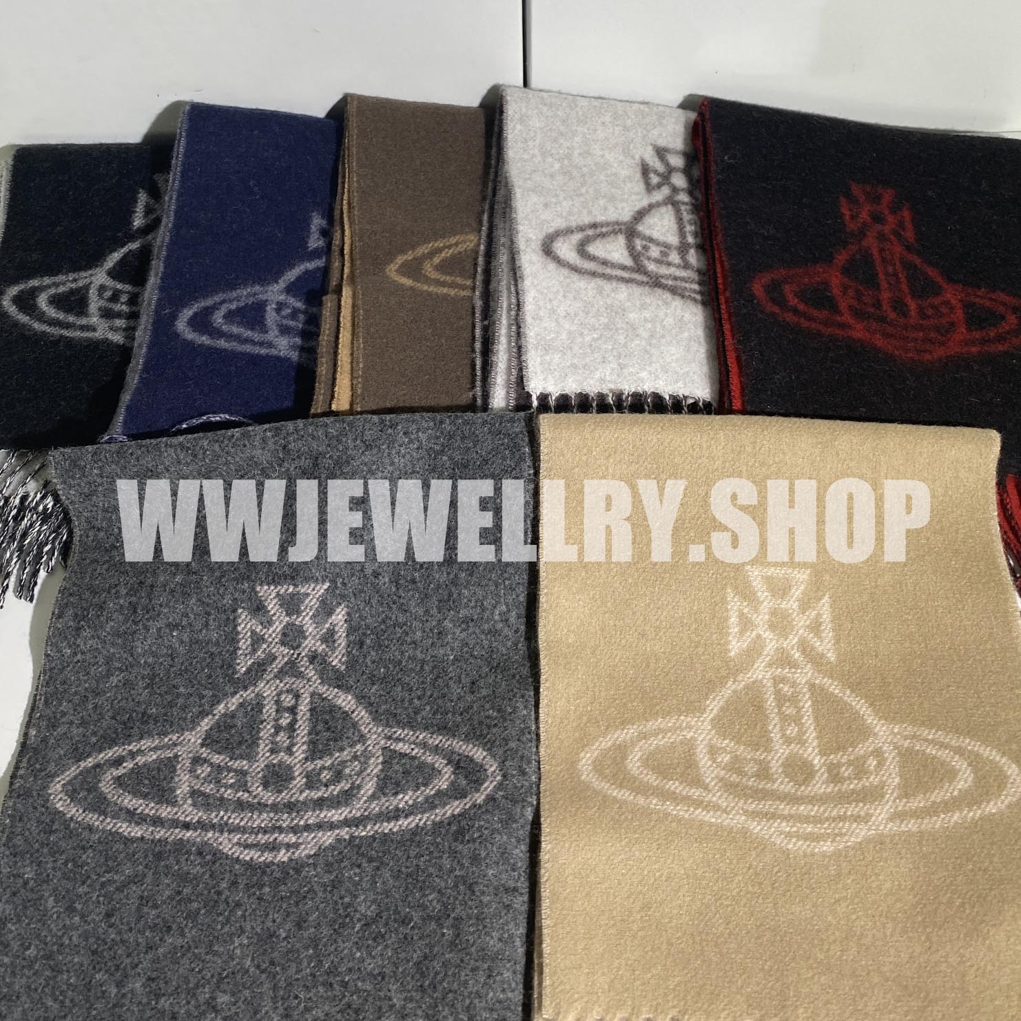 7 Colors Double Saturn Logo Scarf