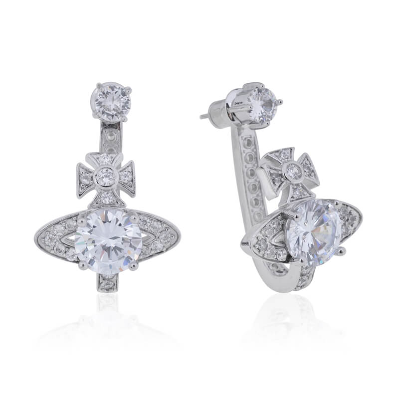 7 Colors MAITENA Zirconia Saturn U-shaped Earrings