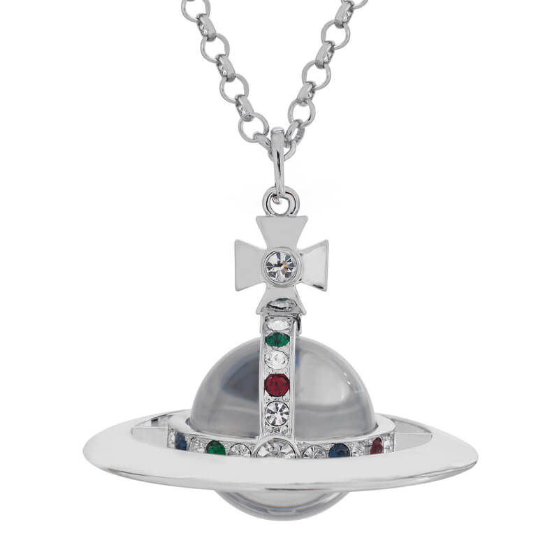 30MM ORB Classic Saturn Pendant Necklace