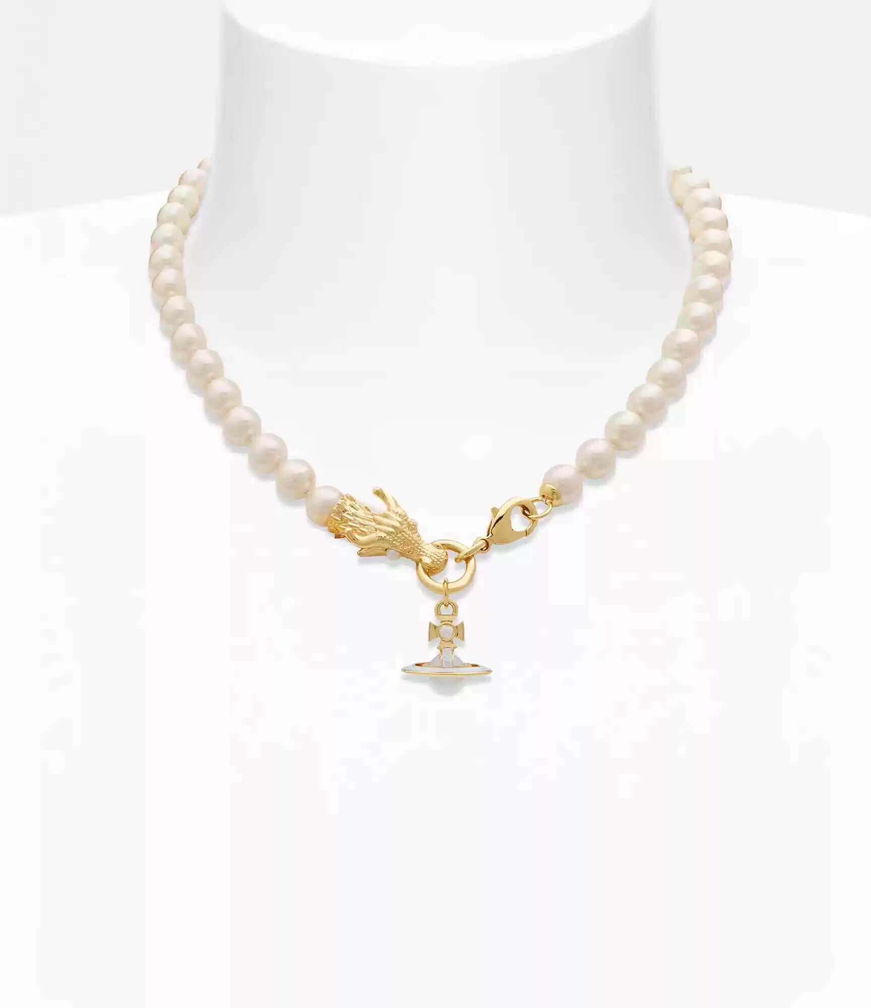2 Colors Dragon Saturn Pearl Necklace