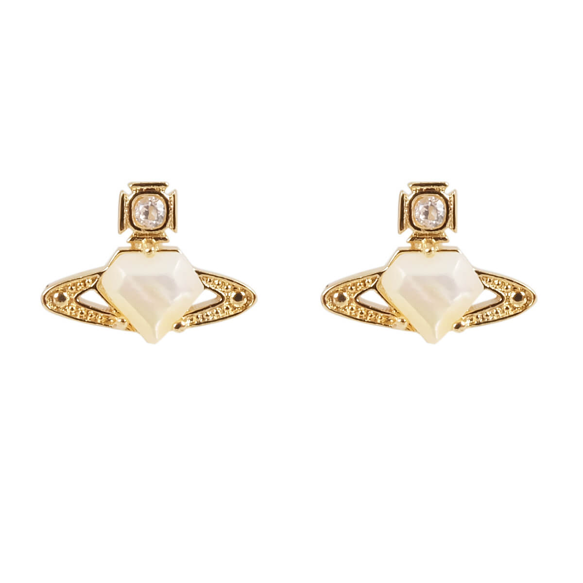 3 Colors Gemstone Shell Earrings