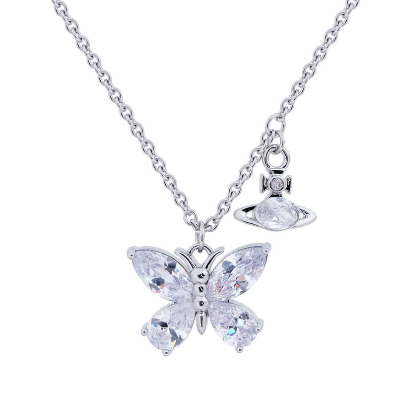 4 Colors ELIANNE Butterfly Saturn Necklace