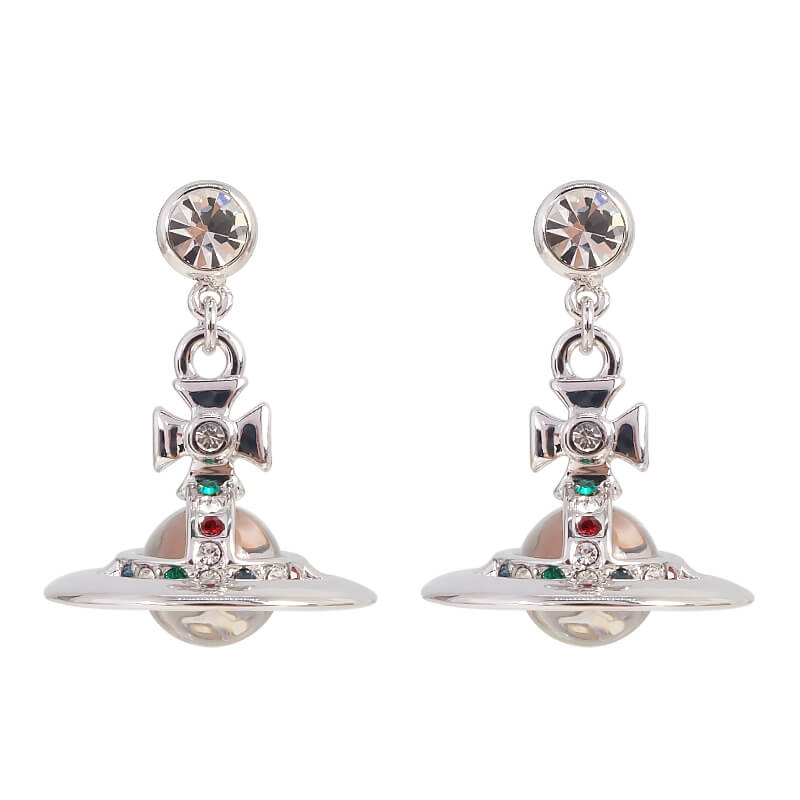 18 Colors 10MM ORB Classic Saturn Earrings