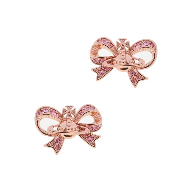 2 Colors Ribbon Saturn Earrings