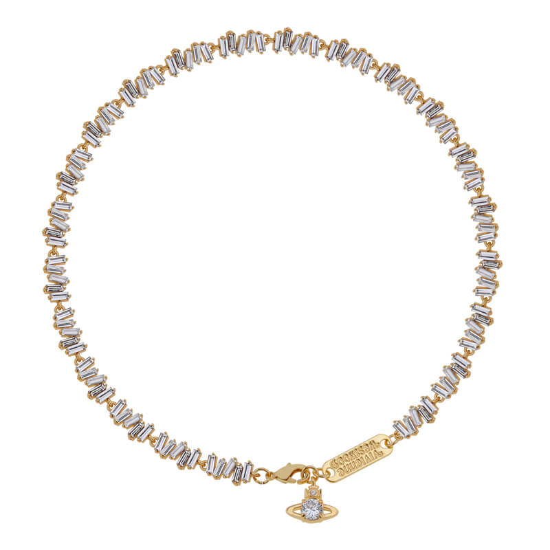 2 Colors Square Full Zirconia Necklace