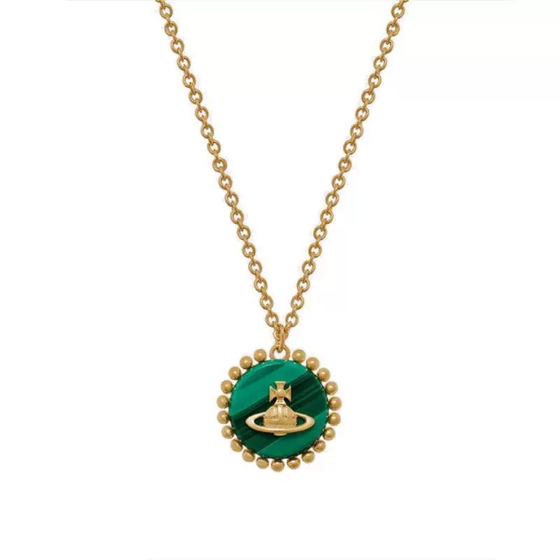 2 Colors NEYLA Round Pearl Saturn Necklace