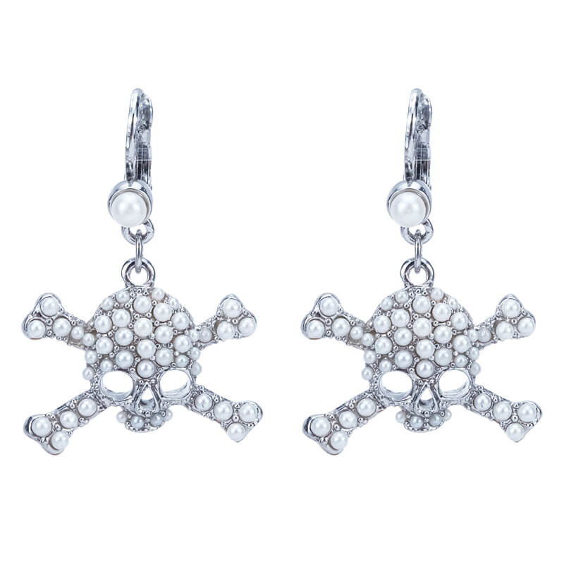 Skeleton Pearl Earrings