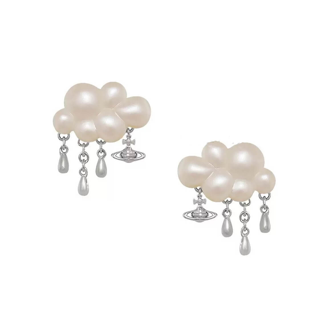 2 Colors COSIMA Clouds Raindrops Saturn Earrings