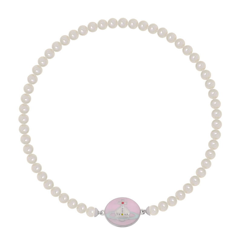 8 Colors Enamel Suction Pearl Necklace