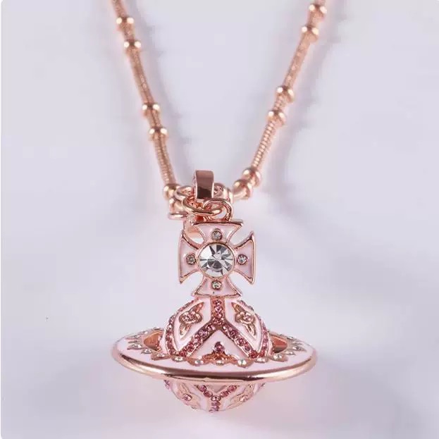 5 Colors Enamel ORB Pendant Necklace