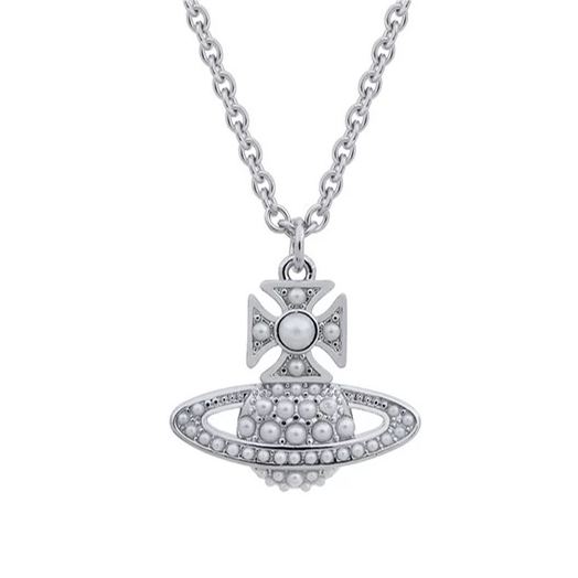 3 Colors LUZIA Full Pearl Flat Necklace