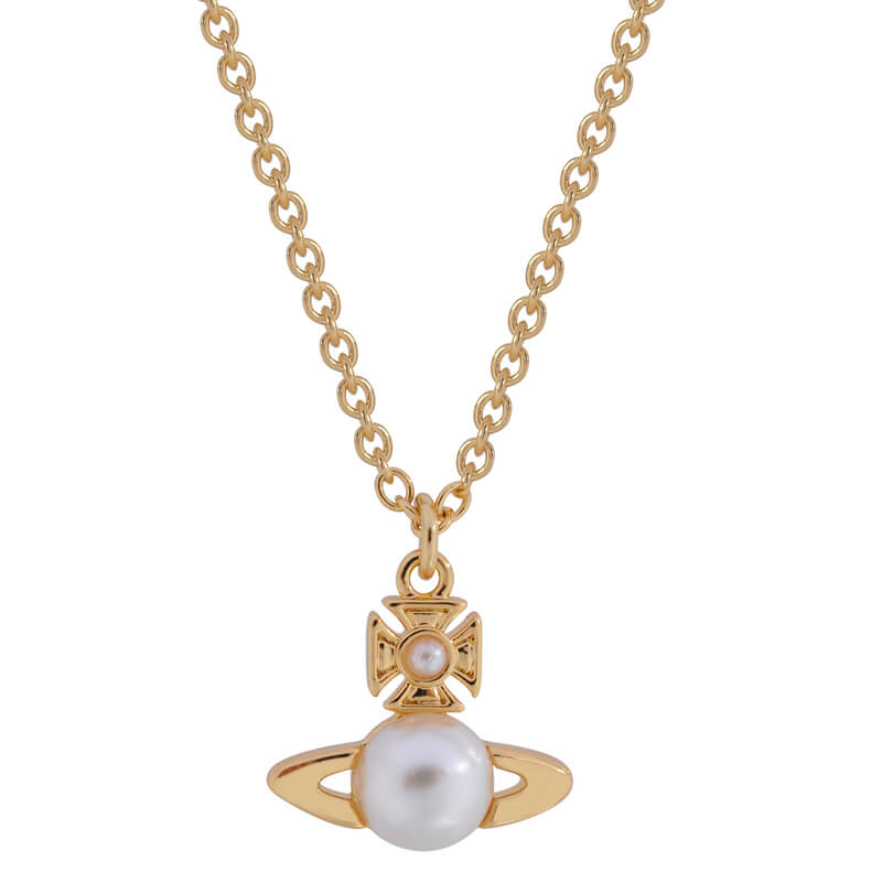 2 Colors BALBINA Half-face Pearl Necklace
