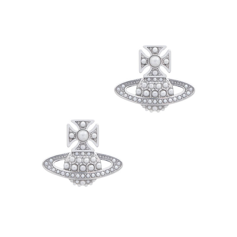 3 Colors LUZIA Full Pearl Flat Earrings