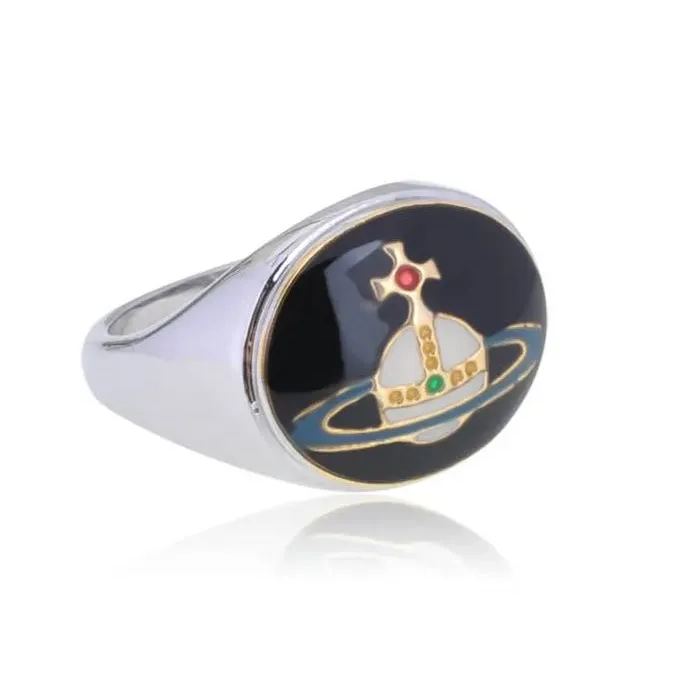 5 Colors Enamel Saturn Ring