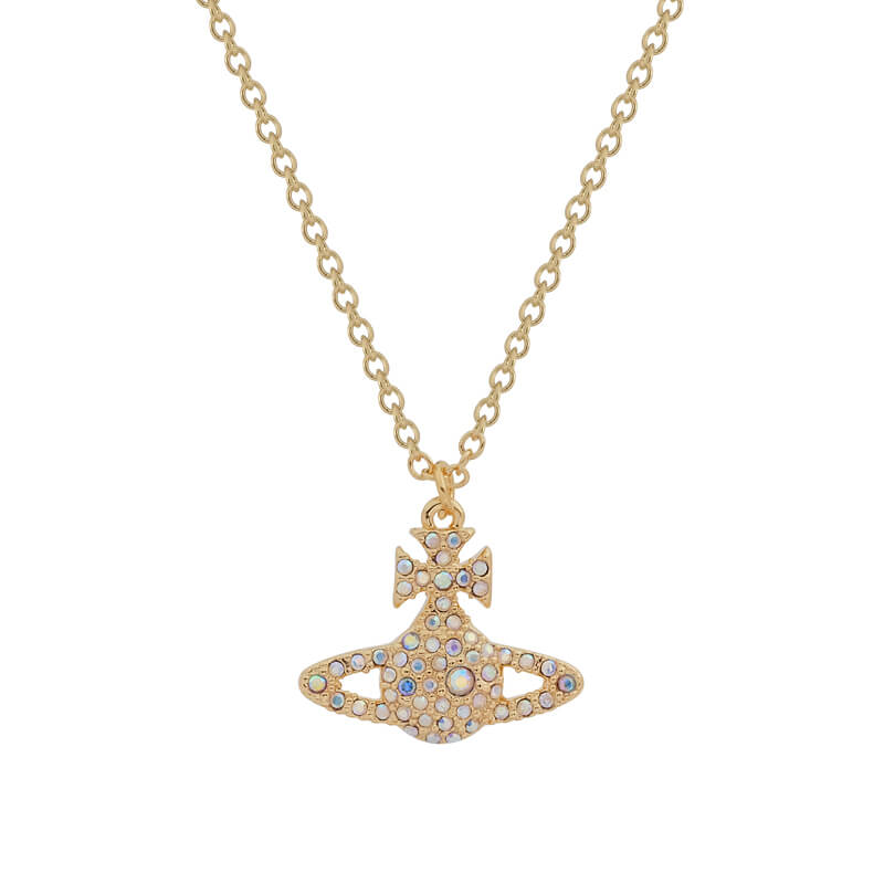 2 Colors GRACE Full Diamonds Saturn Necklace