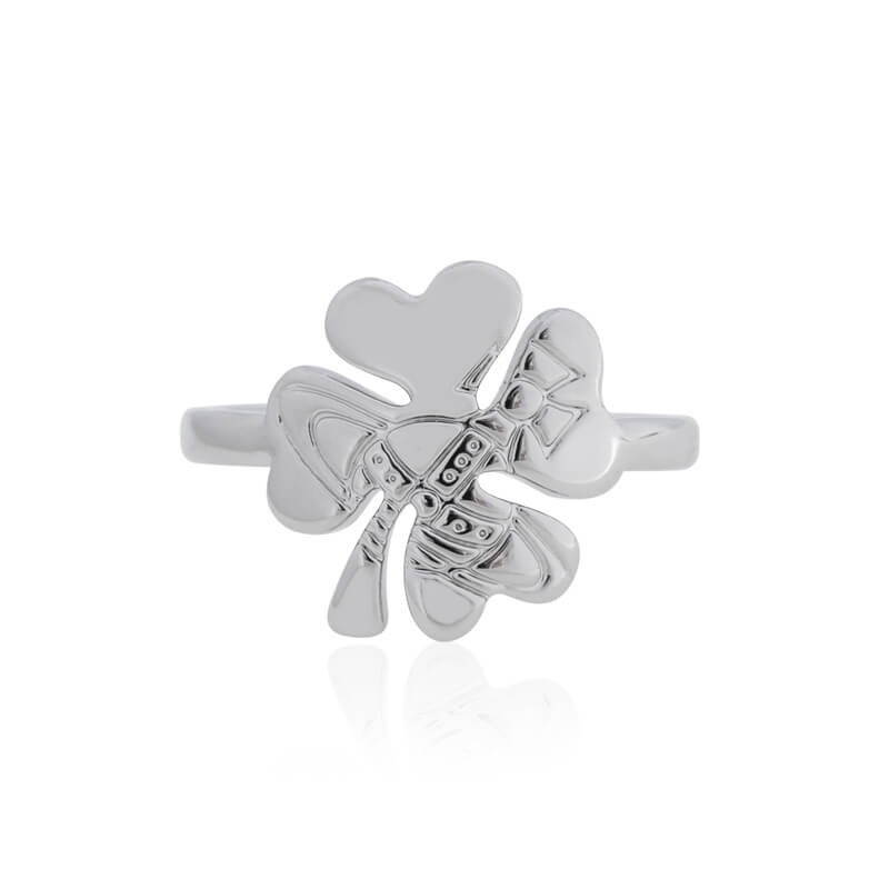 2 Colors MOUNIA Four Leaf Clover Ring