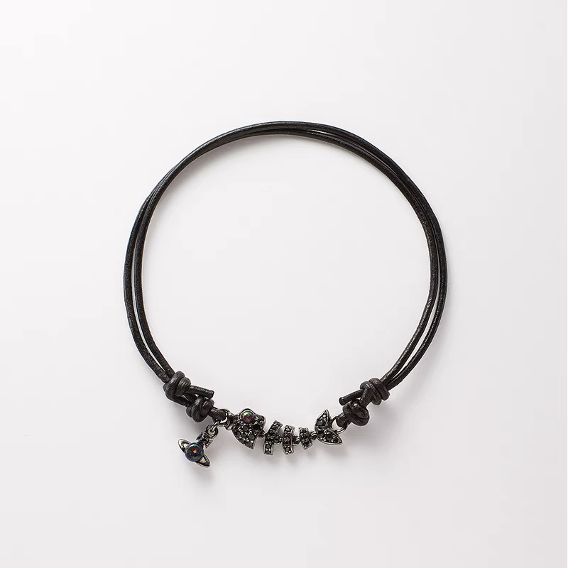 Lyall Fishbone Diamond Pendant Bracelets