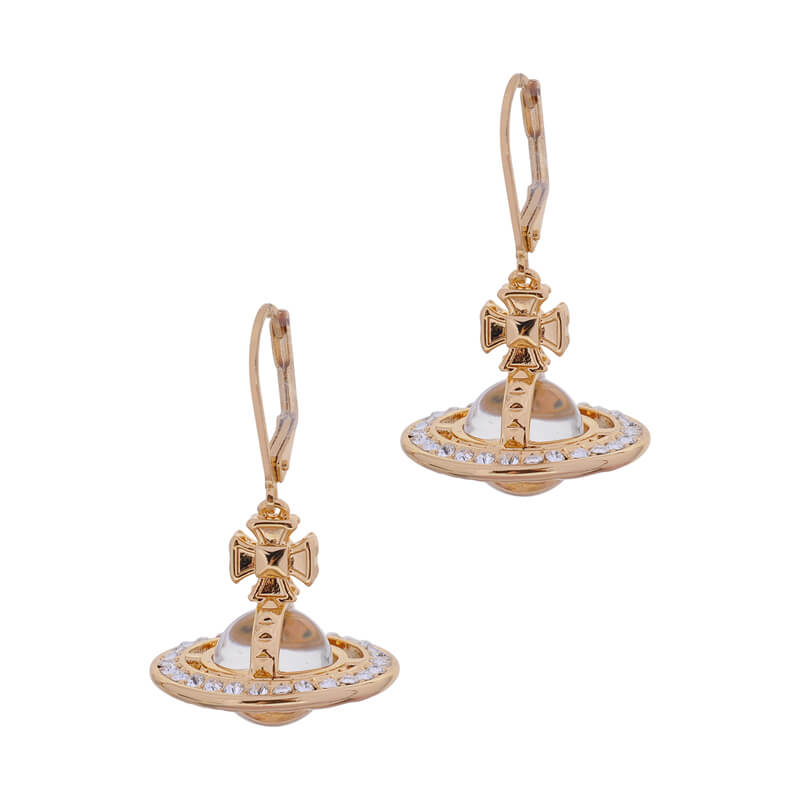 2 Colors PINA Riveted Glass Beads Earrings