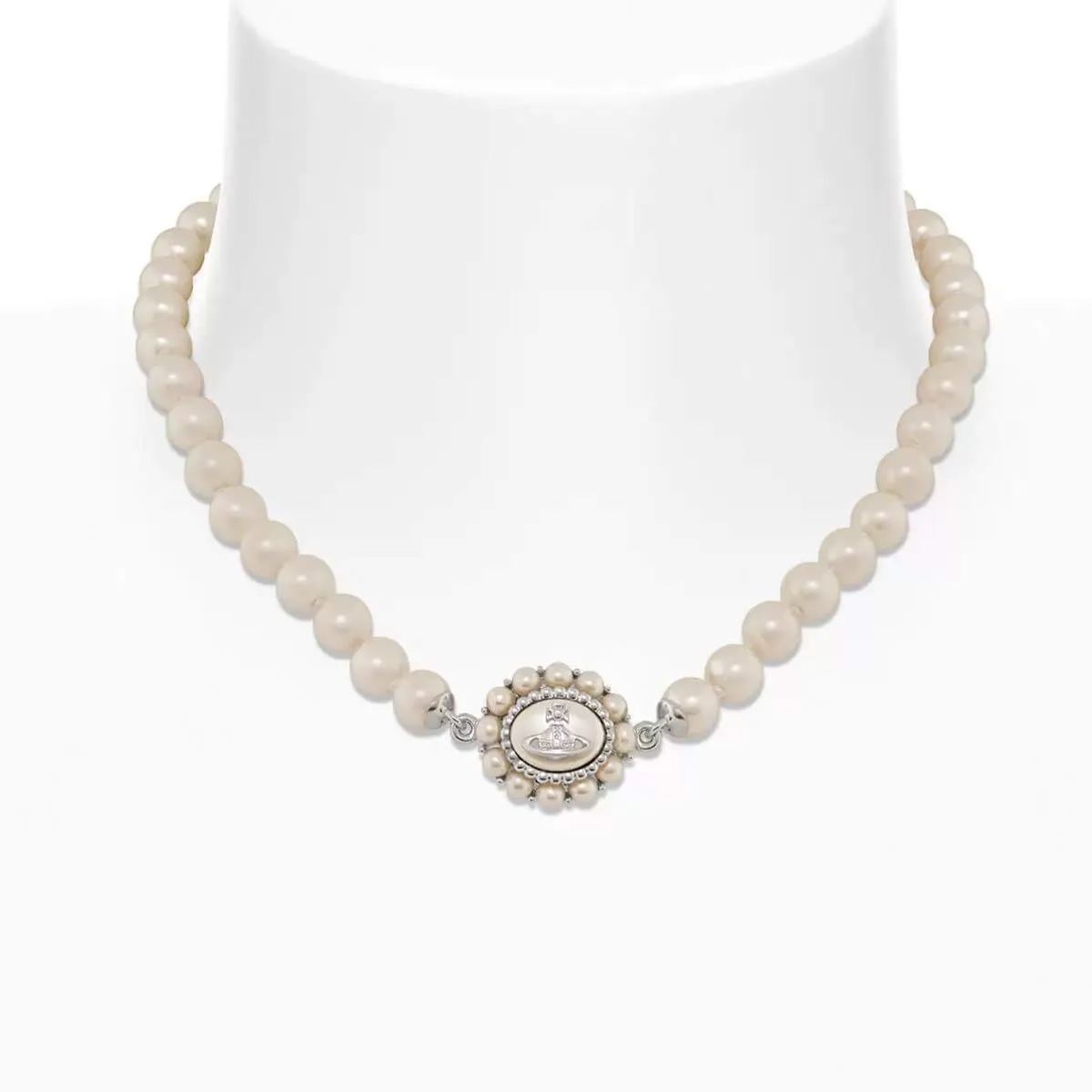 2 Colors AMAYA Full Pearl Saturn Necklace