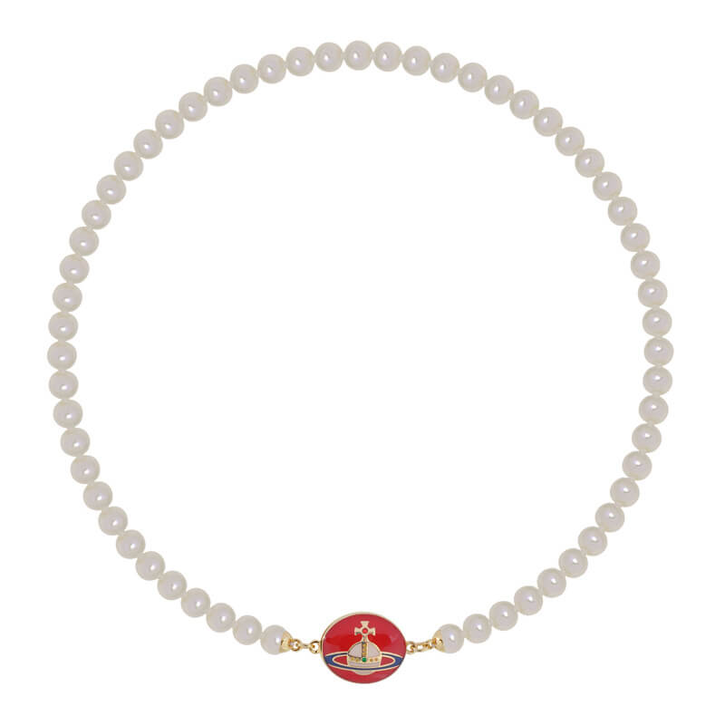 8 Colors Enamel Suction Pearl Necklace