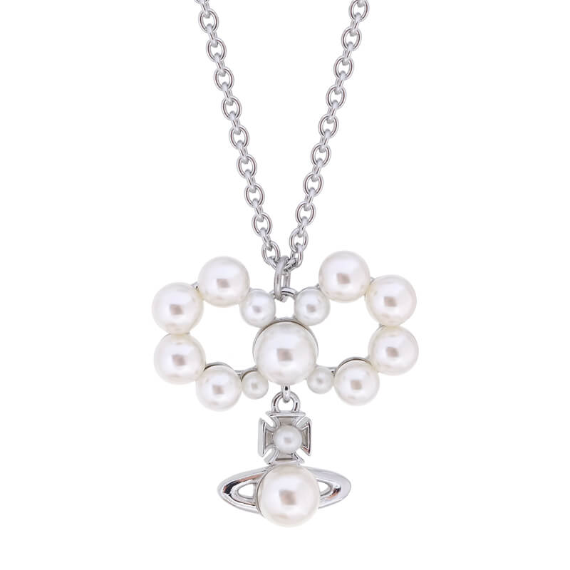 2 Colors VIVIANA Pearl Bow Necklace