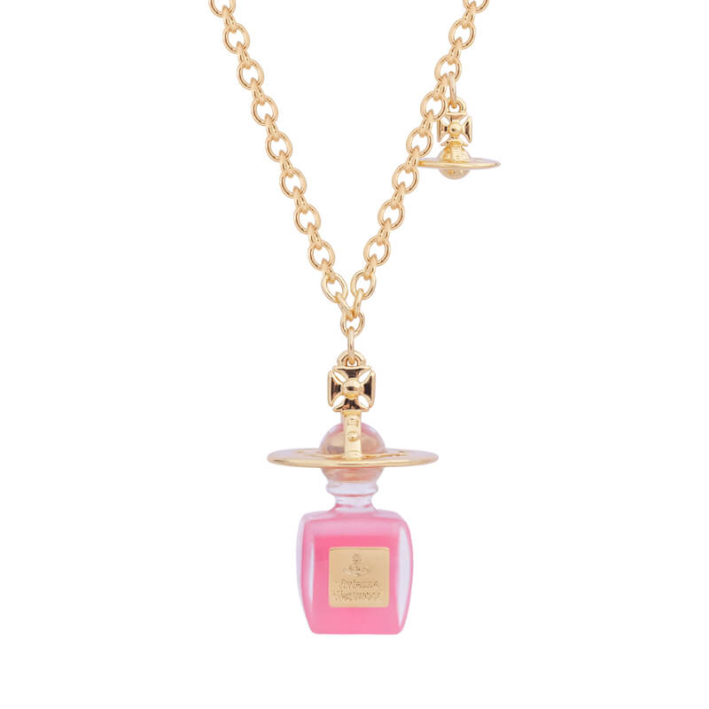 3 Colors Perfume Bottle Saturn Necklace