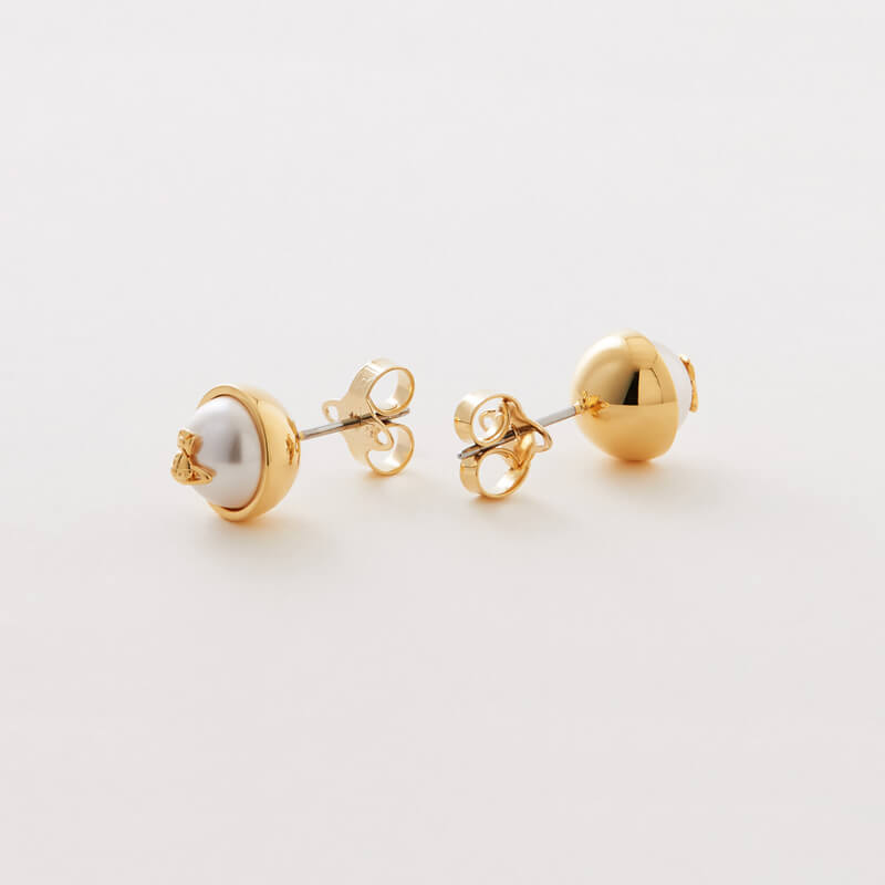 3 Colors Small Round Pearl Saturn Earrings