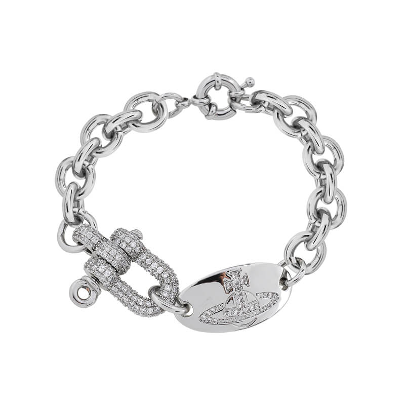Full Diamond U-buckle Chain Bracelet