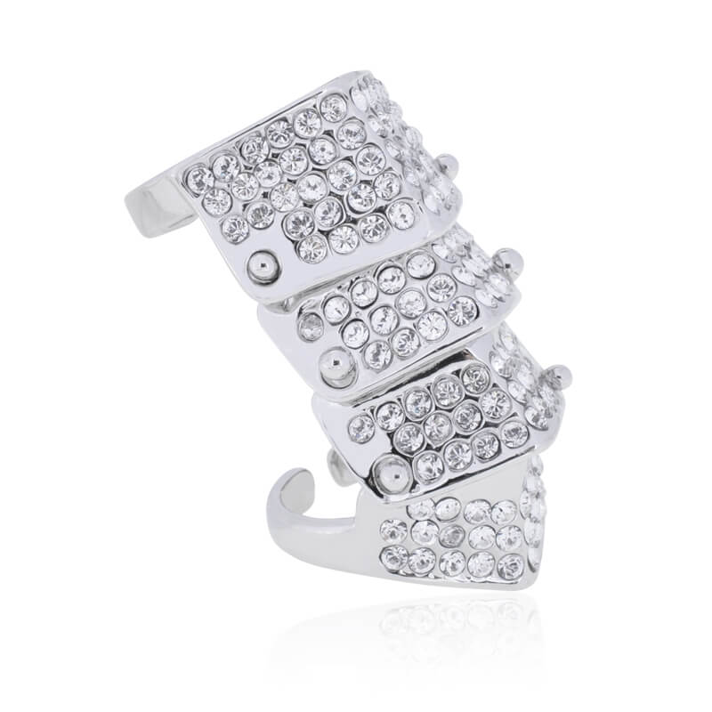 2 Colors Full Diamond Armor Ring