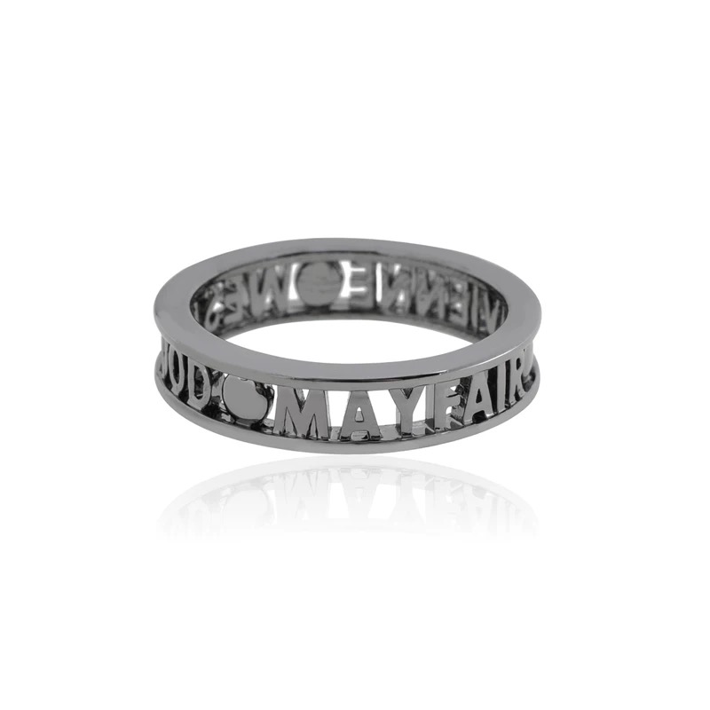 4 Colors WESTMINSTER Line Letter Ring