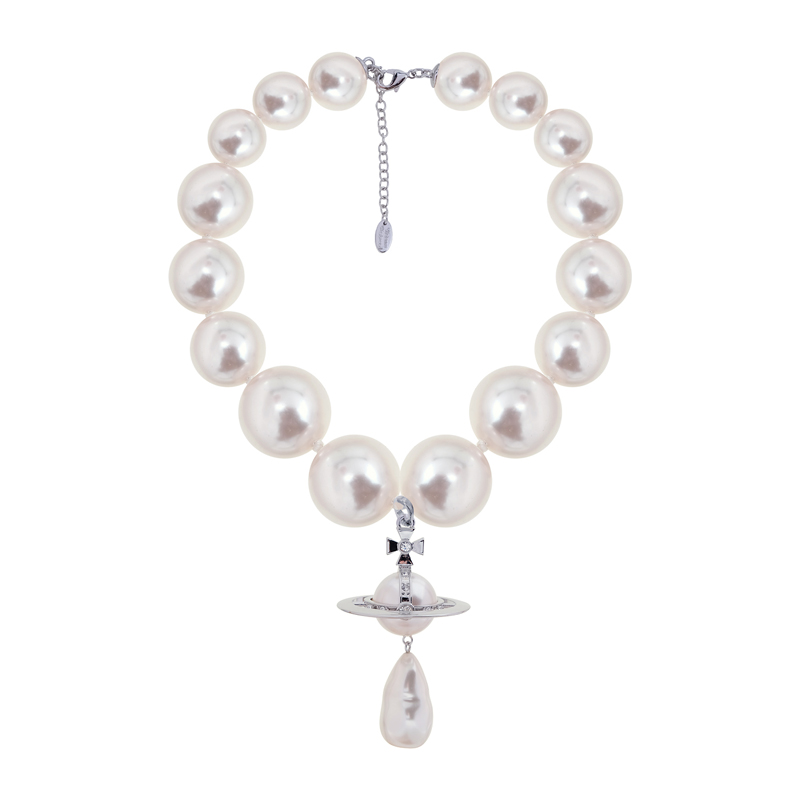 2 Colors GIANT Large Pearl Pendant ORB Necklace
